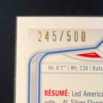 2014 Bowman Mike Trout Blue 245/500 #168 Los Angeles Angels