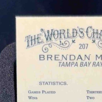 2020 Topps Allen & Ginter Chrome Brendan McKay Mini Red 2/5 #207 Tampa Bay Rays