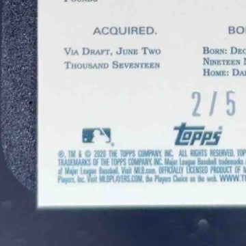 2020 Topps Allen & Ginter Chrome Brendan McKay Mini Red 2/5 #207 Tampa Bay Rays