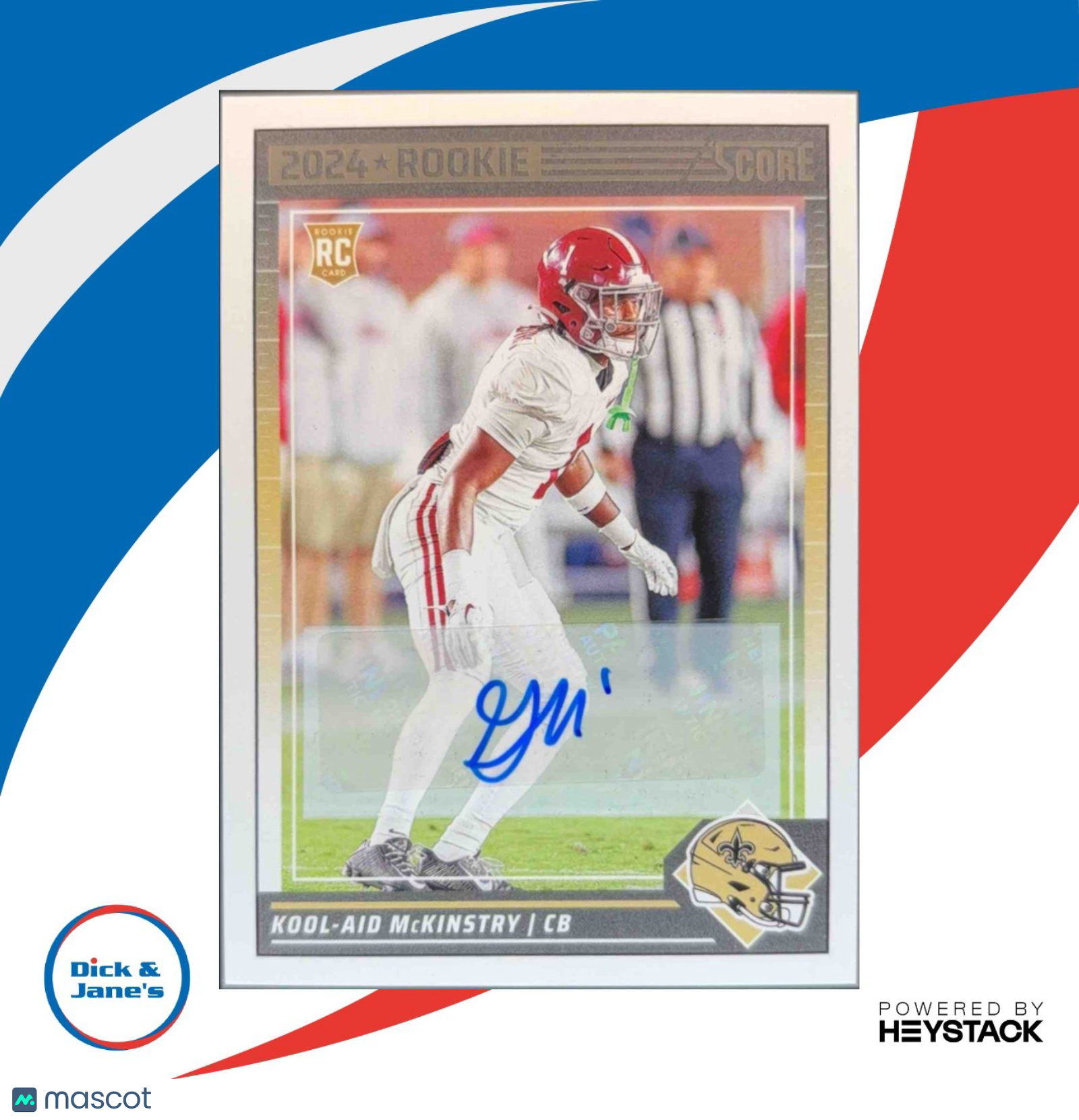 2024 Panini Score Kool-Aid McKinstry Signatures #327 Auto RC New Orleans Saints