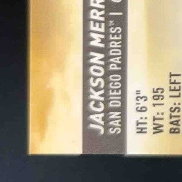 2024 Topps Stadium Club Jackson Merrill Chrome Pearl White Refractor 8/30 Padres