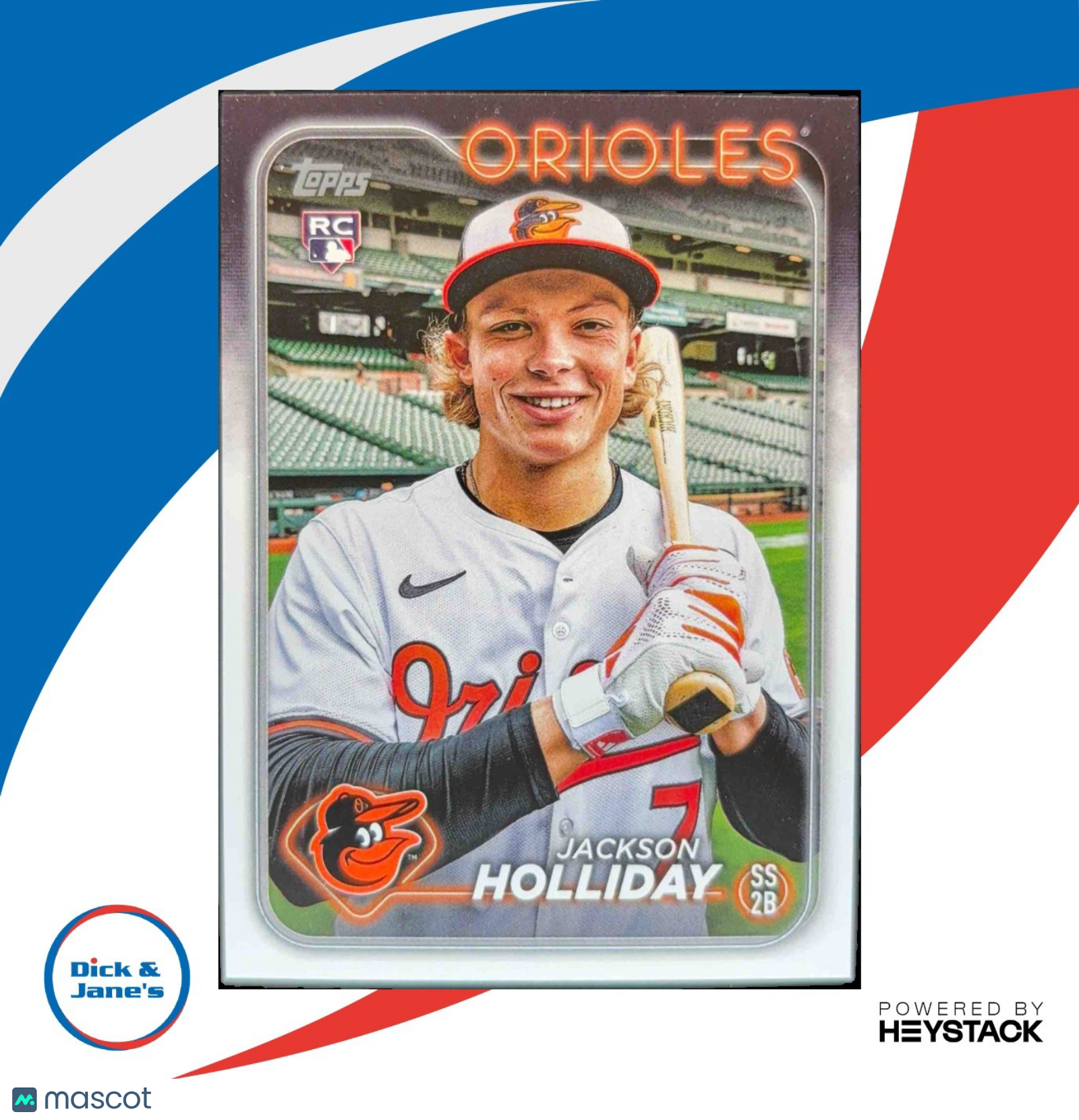 2024 Topps Jackson Holliday Black Box Variation Baltimore Orioles SP Rookie Card