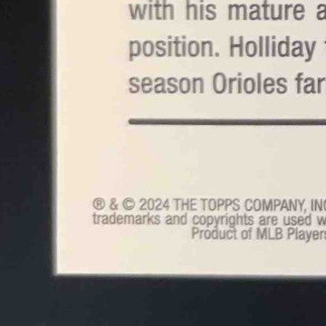 2024 Topps Jackson Holliday Black Box Variation Baltimore Orioles SP Rookie Card