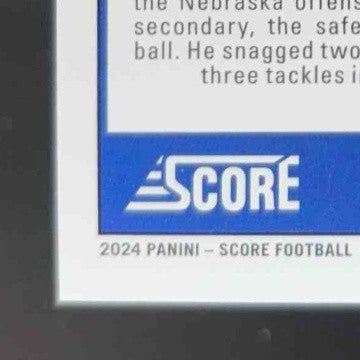 2024 Panini Score Tyler Nubin Signatures #347 Auto RC New York Giants