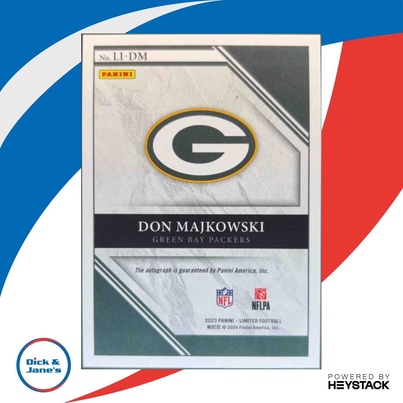 2023 Panini Limited Don Majkowski Ink Ruby Spotlight 3/25 Auto Green Bay Packers