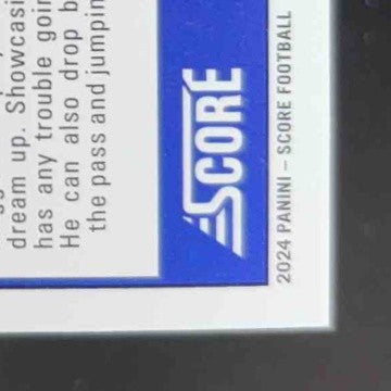 2024 Panini Score Nate Wiggins Signatures #320 Auto RC Baltimore Ravens