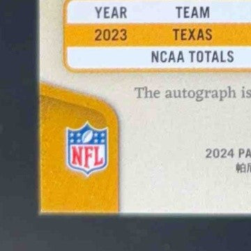 2024 Panini Gold Standard Ja Tavion Sanders Auto 33/299 RC Carolina Panthers