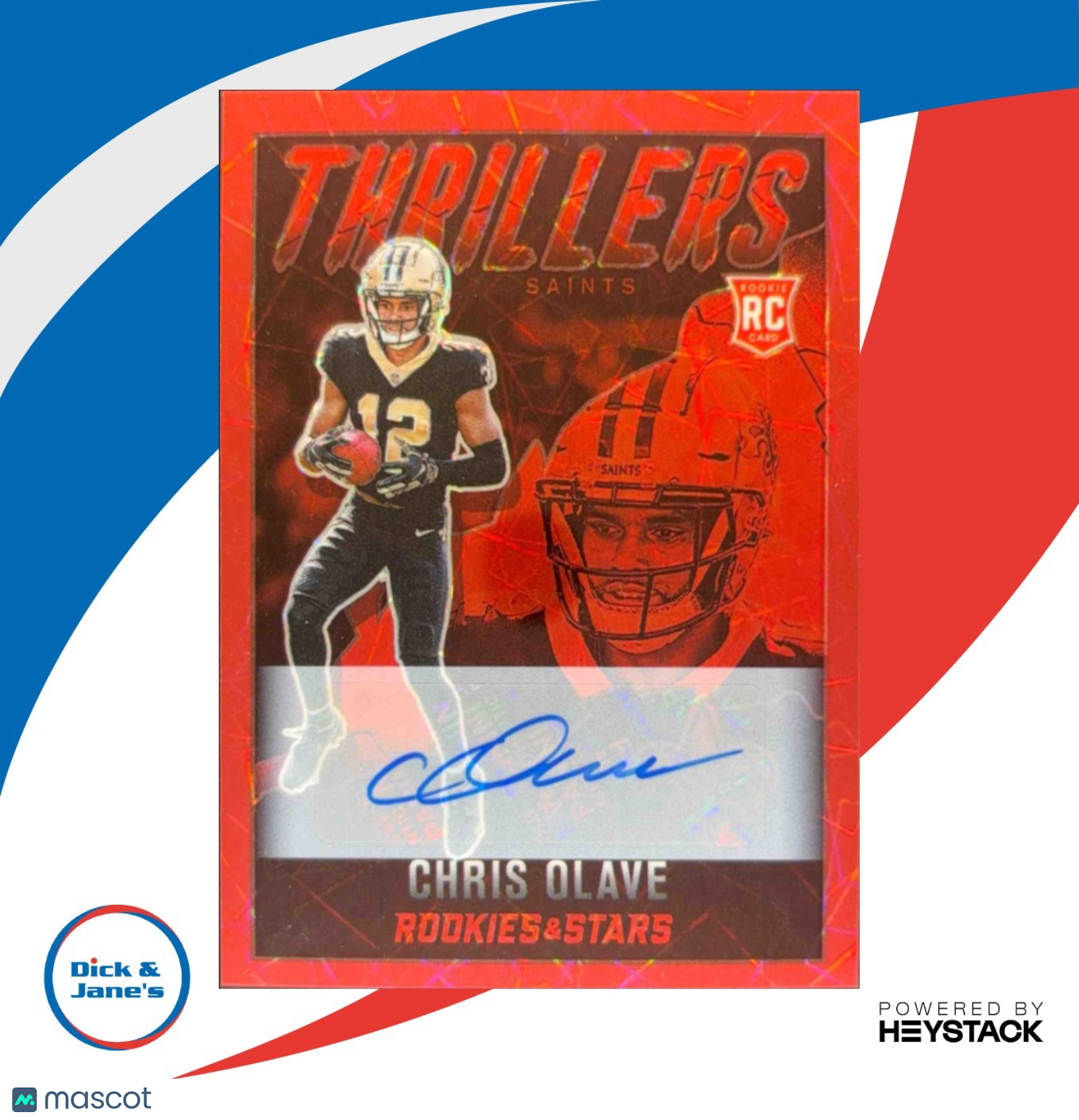 2022 Panini Rookies & Stars Chris Olave Thrillers Signatures Longevity /25 Auto