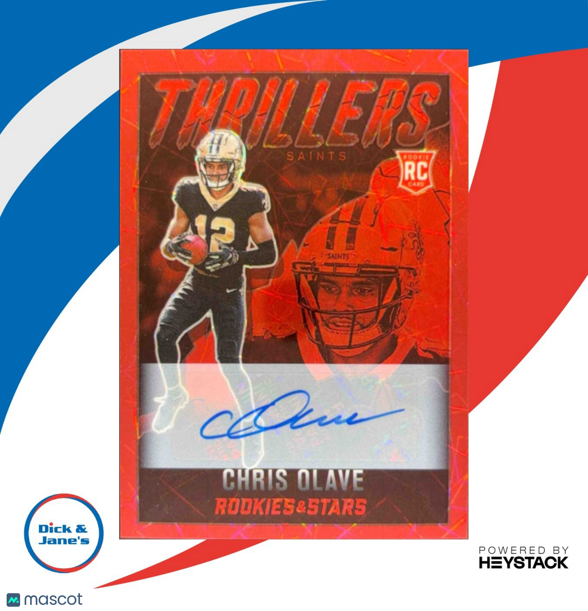 2022 Panini Rookies & Stars Chris Olave Thrillers Signatures Longevity /25 Auto