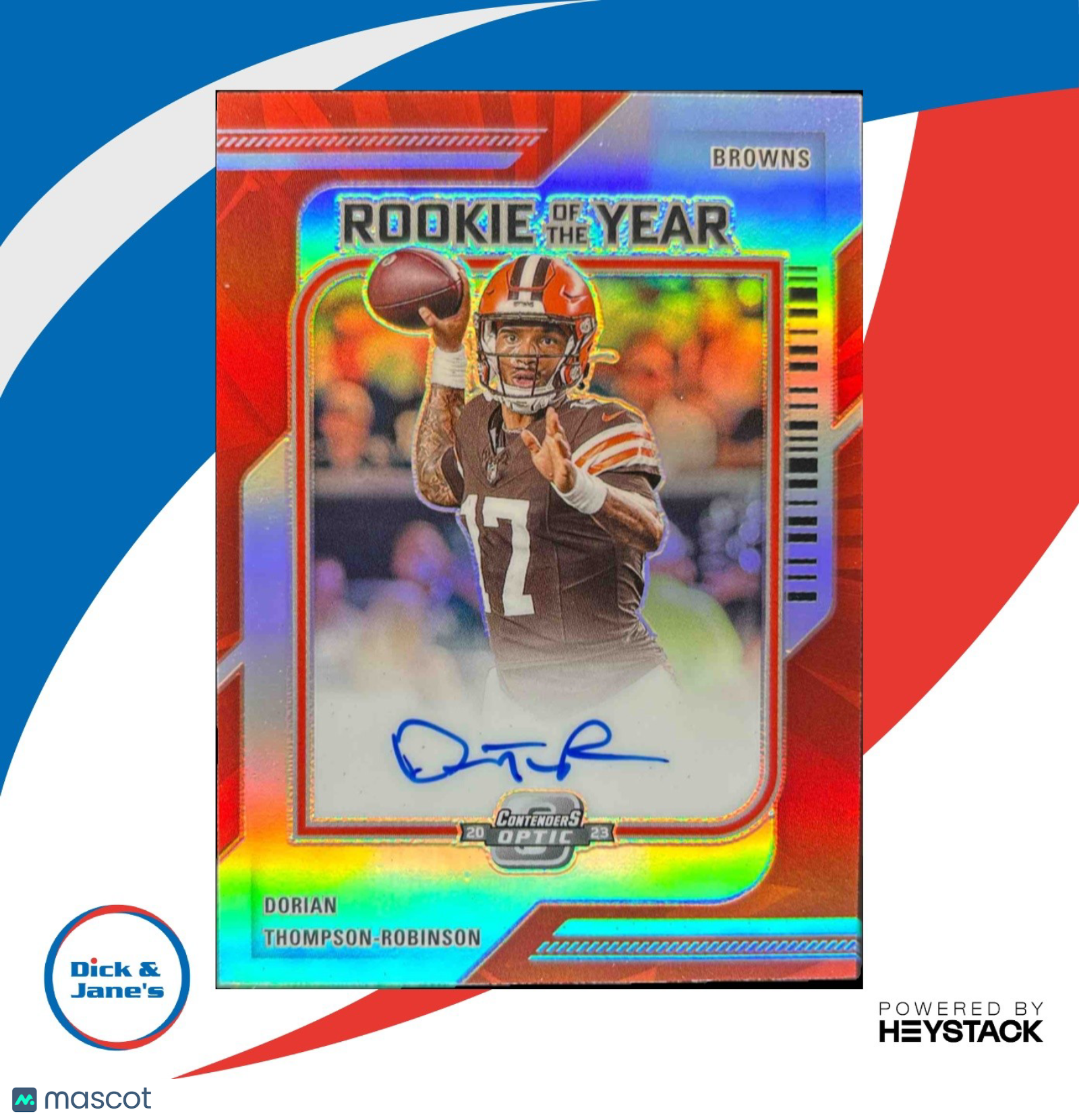 2023 Panini Contenders Optic Dorian Thompson-Robinson Rookie of the Year/50 Auto