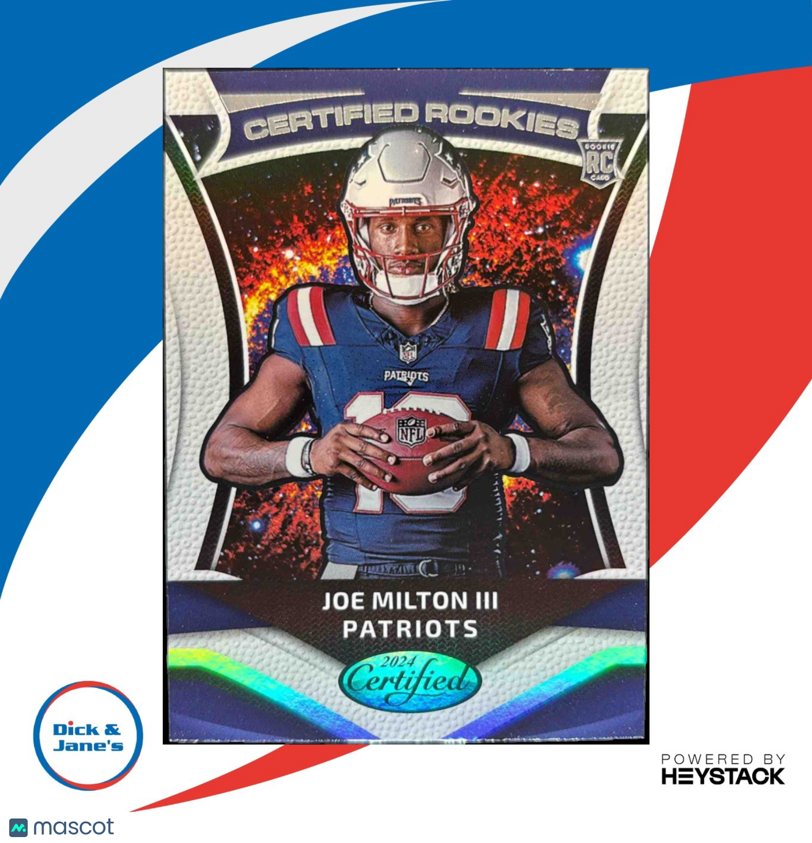 2024 Panini Certified Joe Milton III Rookies #12 RC New England Patriots