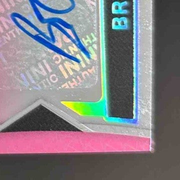 2024 Certified Brenden Rice Freshman Fabric Mirror Signatures Pink Etch 47/49 RC