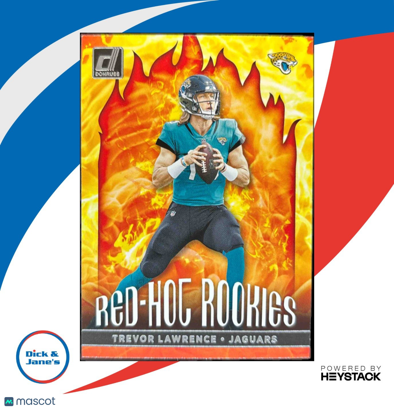 2021 Panini Donruss Trevor Lawrence Red Hot Rookies RC Jacksonville Jaguars