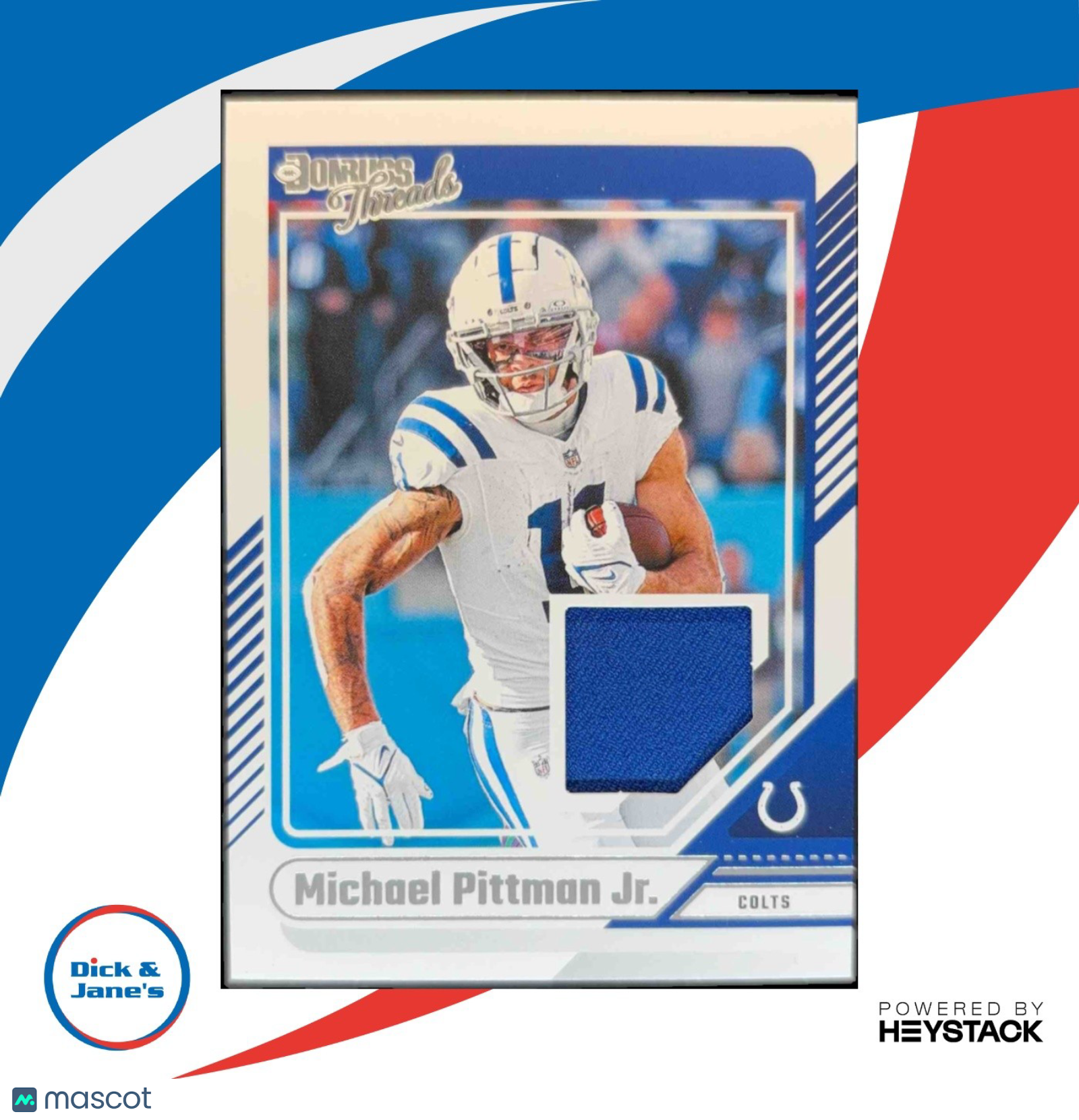 2024 Panini Donruss Michael Pittman Jr. Threads #DTH-MPJ MEM Indianapolis Colts