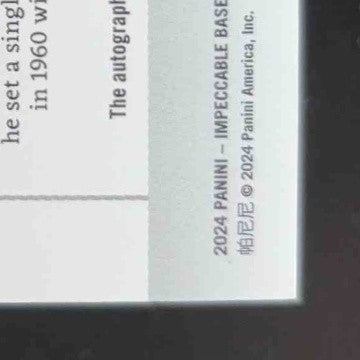 2024 Panini Impeccable Bobby Richardson Illustrious Ink 46/49 Auto Yankees