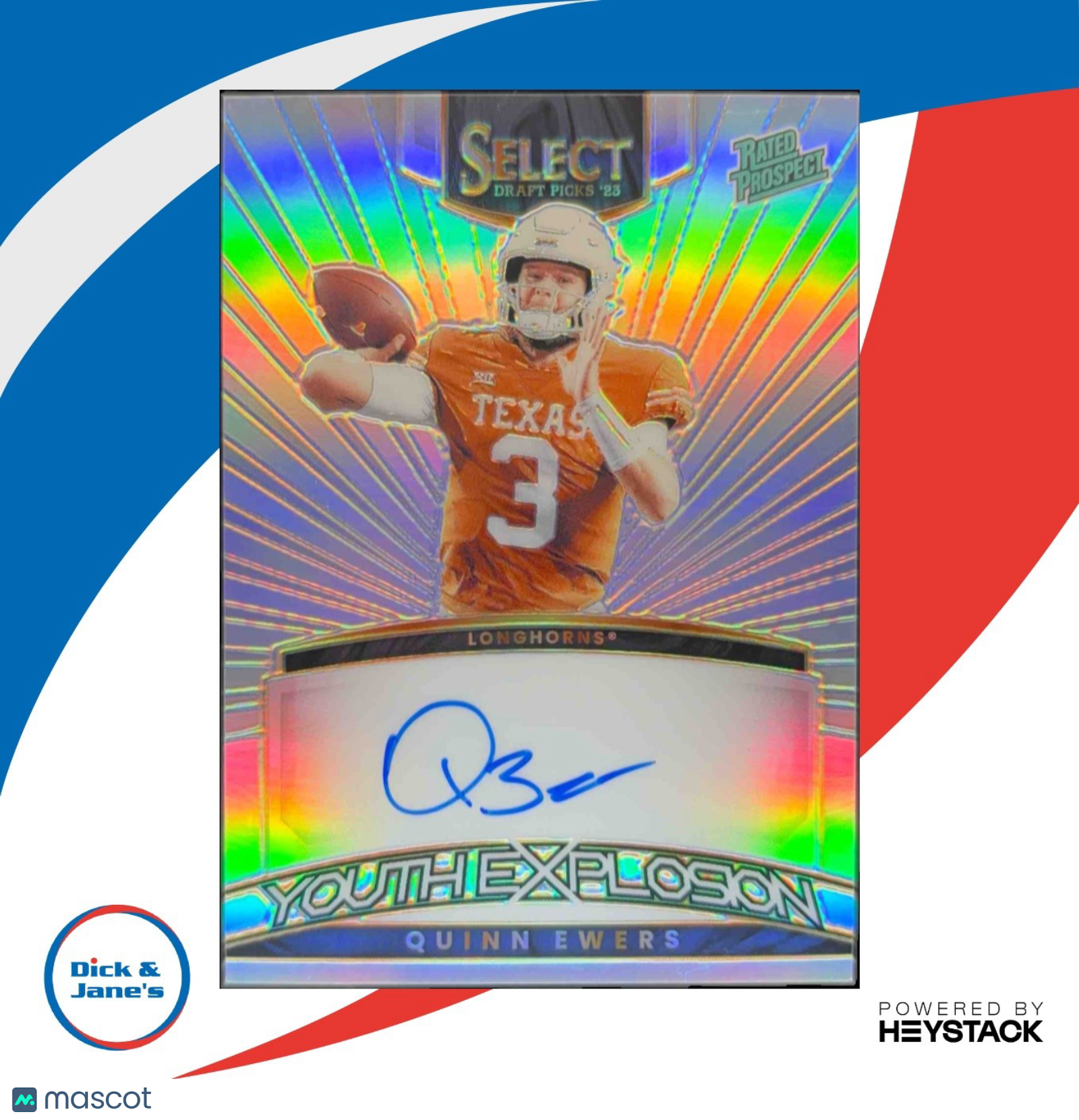 2024 National Treasures Quinn Ewers 23 UPD Youth Explosion Signatures SilverAuto