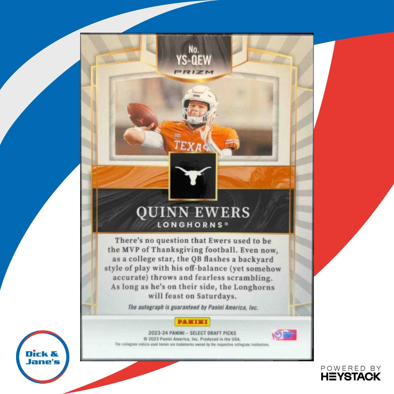 2024 National Treasures Quinn Ewers 23 UPD Youth Explosion Signatures SilverAuto