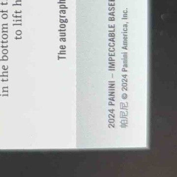2024 Panini Impeccable Moises Alou Indelible Ink 30/49 #12 Auto