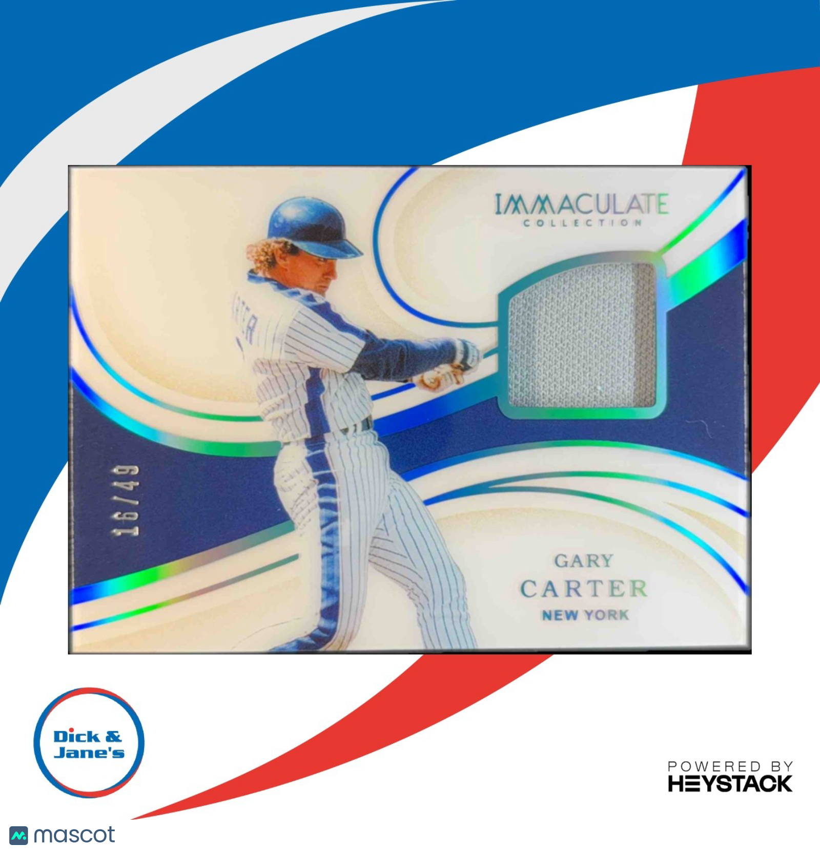 2020 Panini Immaculate Collection Gary Carter Materials /49 MEM New York Mets
