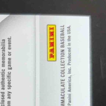 2023 Immaculate Collection Kyle Manzardo Jumbo Team Logo /25 Tampa Bay Rays