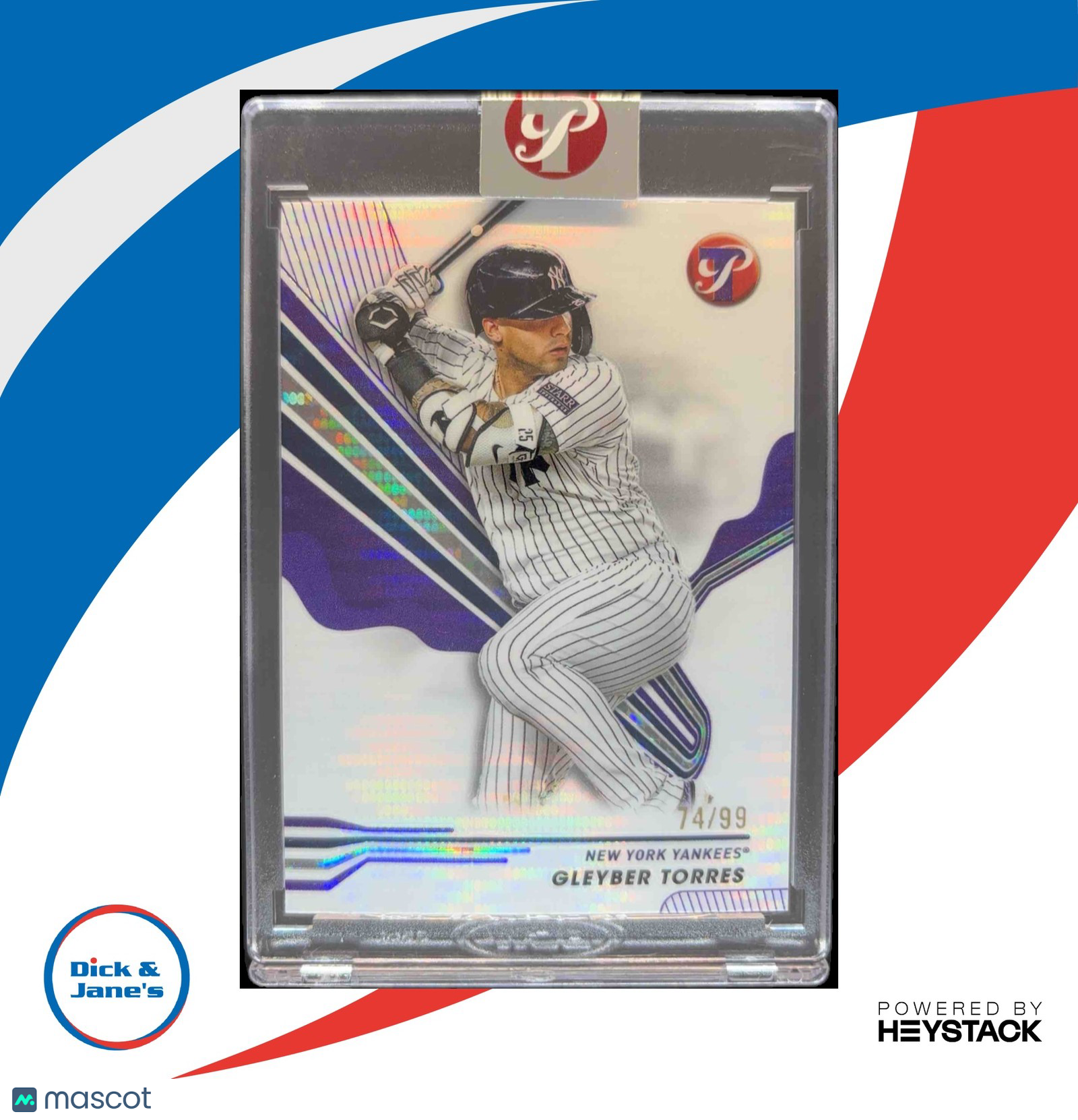 2024 Topps Pristine Gleyber Torres Purple Refractor 74/99 #154 New York Yankees