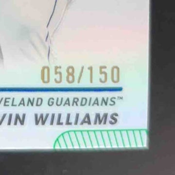 2024 Topps Pristine Gavin Williams Green Refractor 58/150 RC Cleveland Guardians