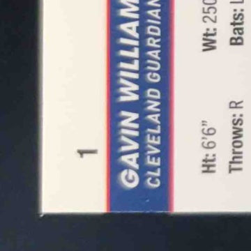 2024 Topps Pristine Gavin Williams Green Refractor 58/150 RC Cleveland Guardians