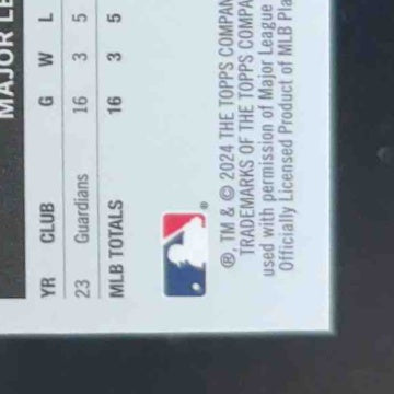 2024 Topps Pristine Gavin Williams Green Refractor 58/150 RC Cleveland Guardians