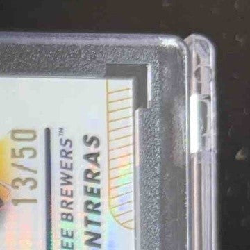 2024 Topps Pristine William Contreras Gold Refractor 13/50 Milwaukee Brewers