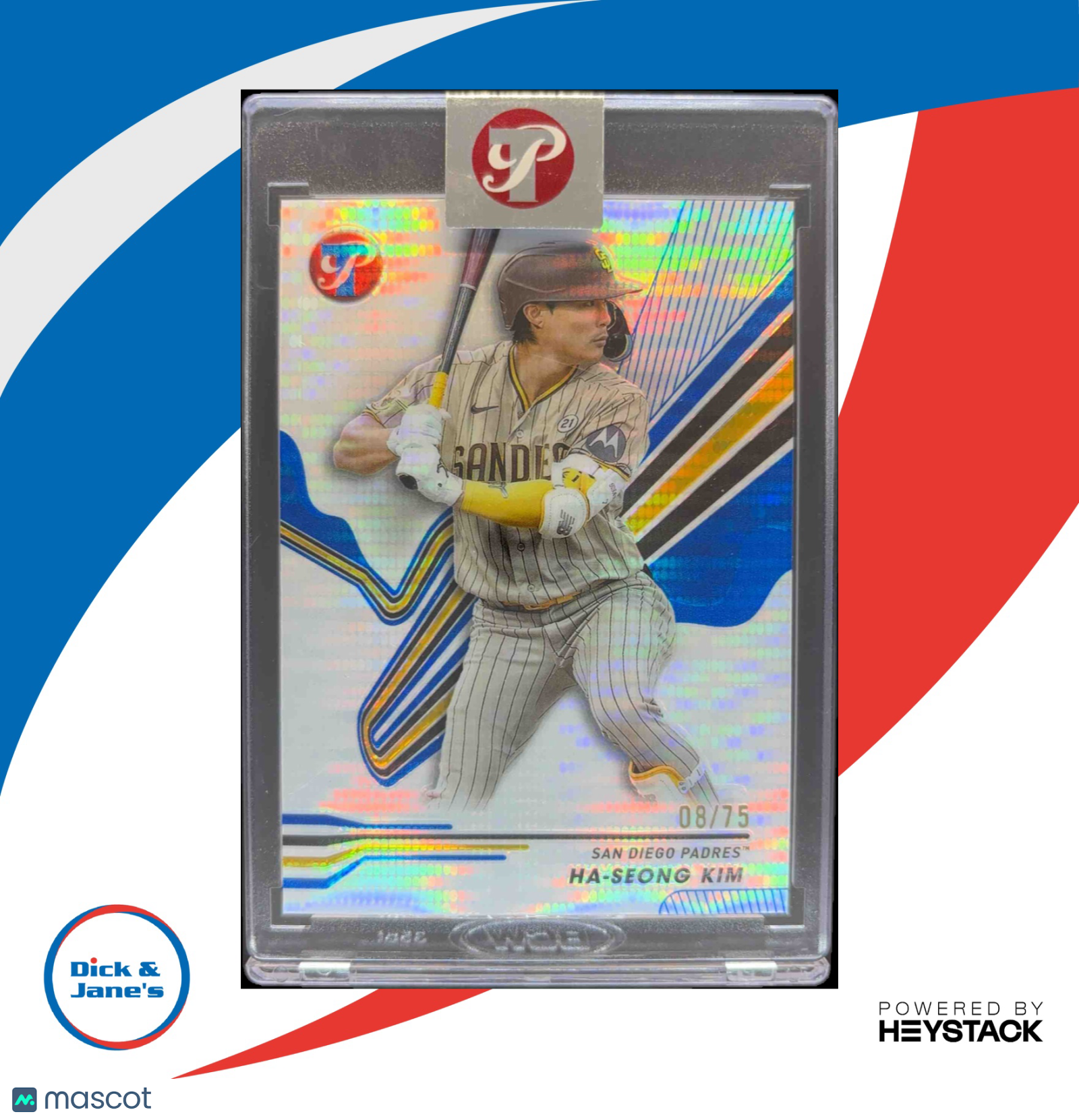 2024 Topps Pristine Ha-Seong Kim Blue Refractor /75 #148 San Diego Padres