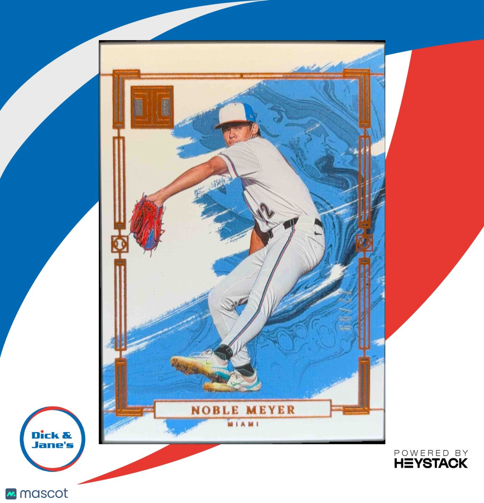 2024 Panini Impeccable Noble Meyer 72/99 #91 Miami Marlins