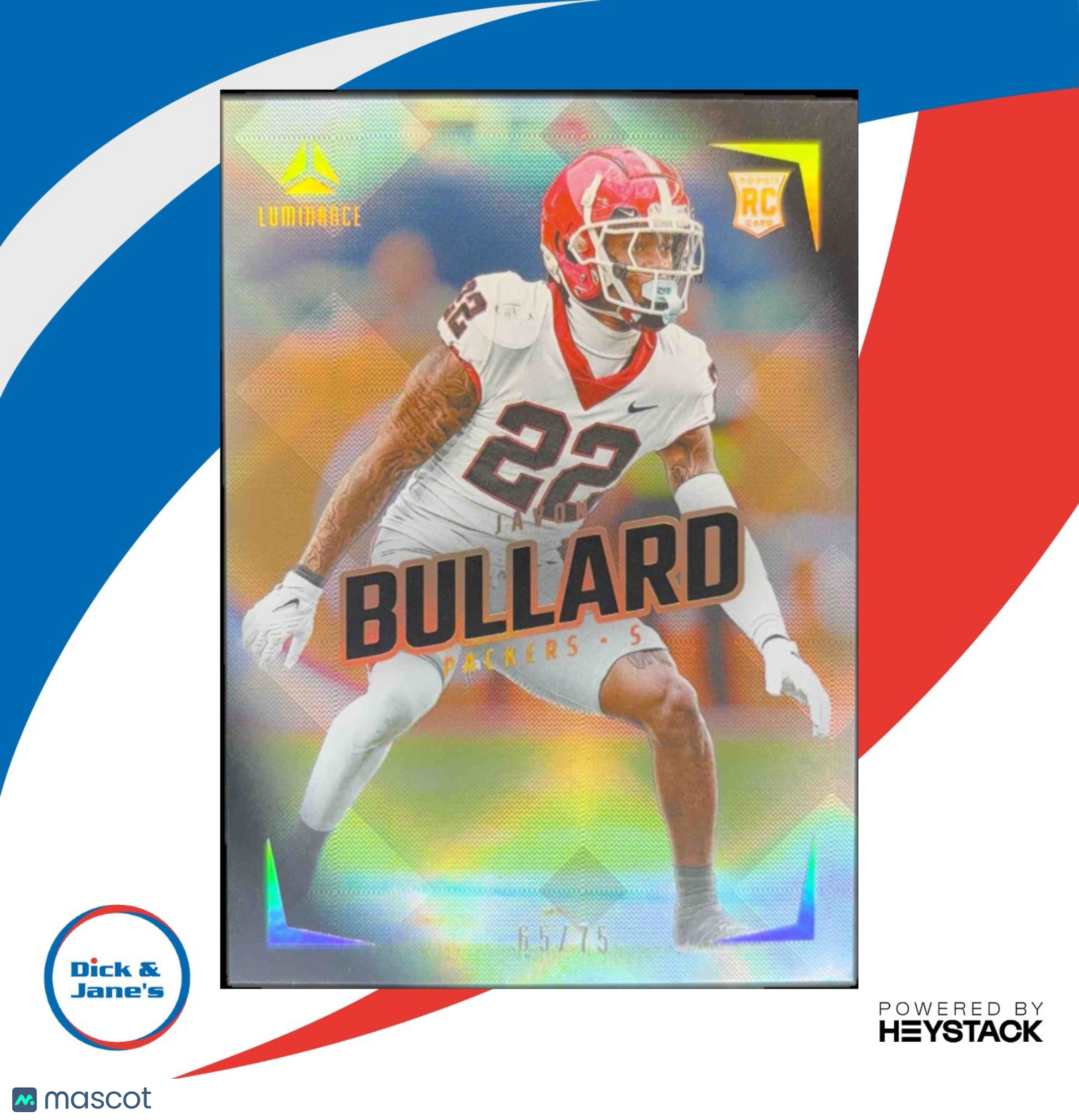 2024 Panini Luminance Javon Bullard Black 65/75 #148 RC Green Bay Packers