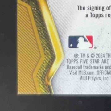 2024 Topps Five Star Blake Rutherford #FSA-BR RC Auto Washington Nationals