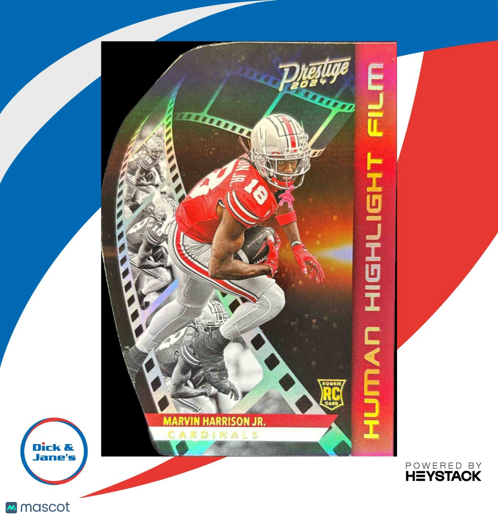 2024 Panini Prestige Marvin Harrison Jr. Human Highlight Film Arizona Cardinals