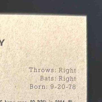 2005 Upper Deck Origins Jason Bay Signatures #JB1 Pittsburgh Pirates