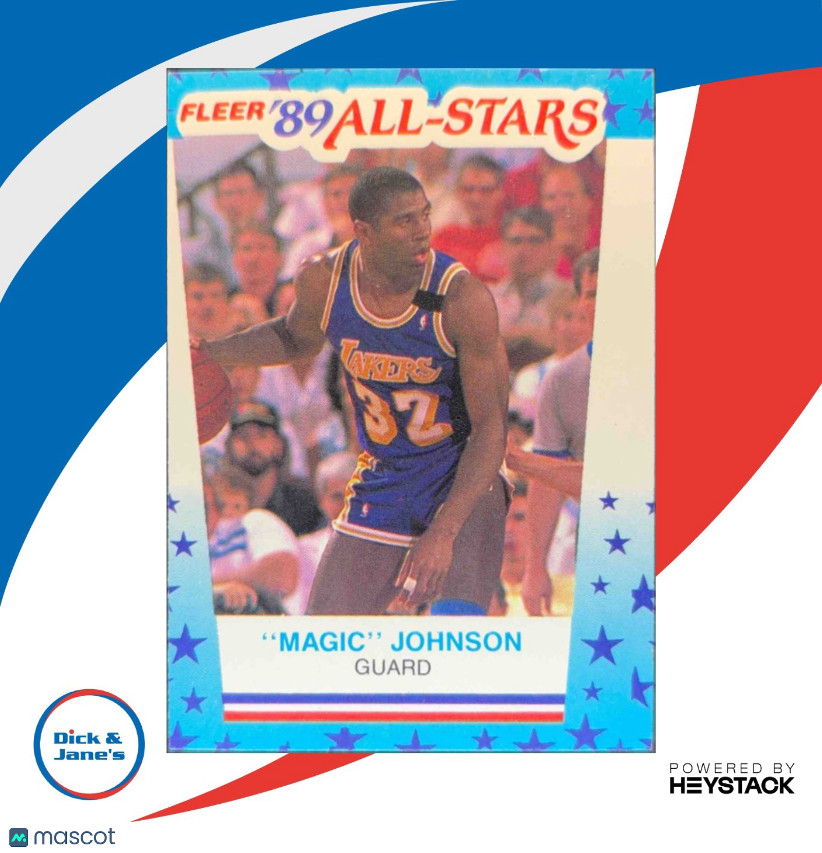 1989-90 Fleer Magic Johnson Stickers #5 Los Angeles Lakers