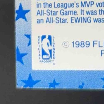 1989-90 Fleer Patrick Ewing Stickers #7 New York Knicks