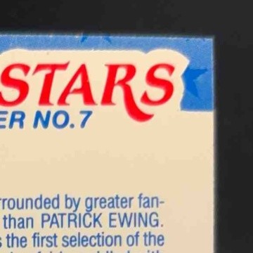 1989-90 Fleer Patrick Ewing Stickers #7 New York Knicks