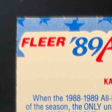 1989-90 Fleer Karl Malone Stickers #1 Utah Jazz