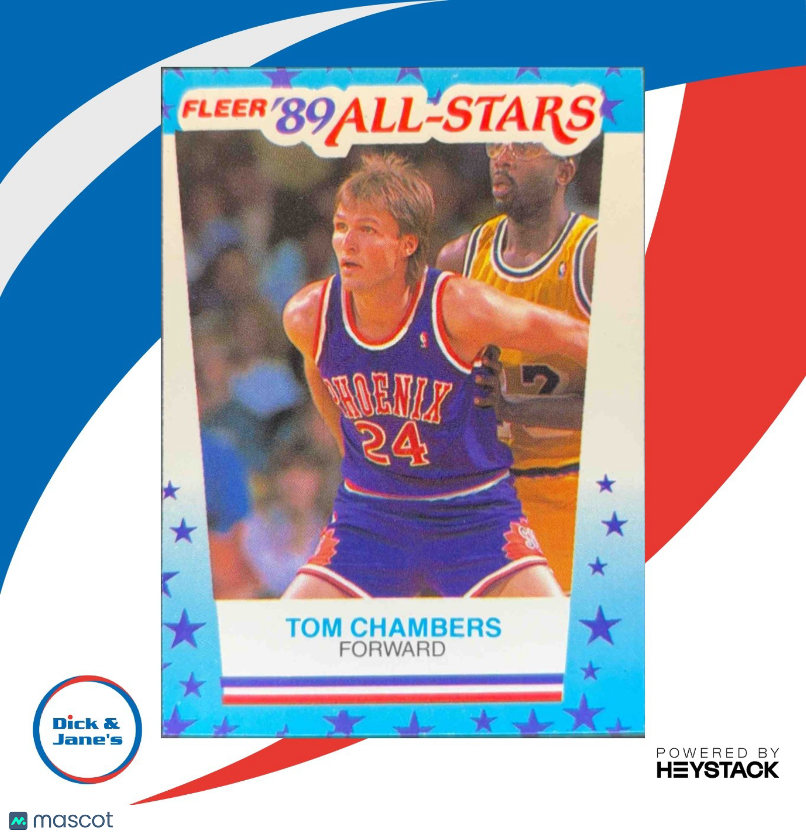 1989-90 Fleer Tom Chambers Stickers #11 Phoenix Suns