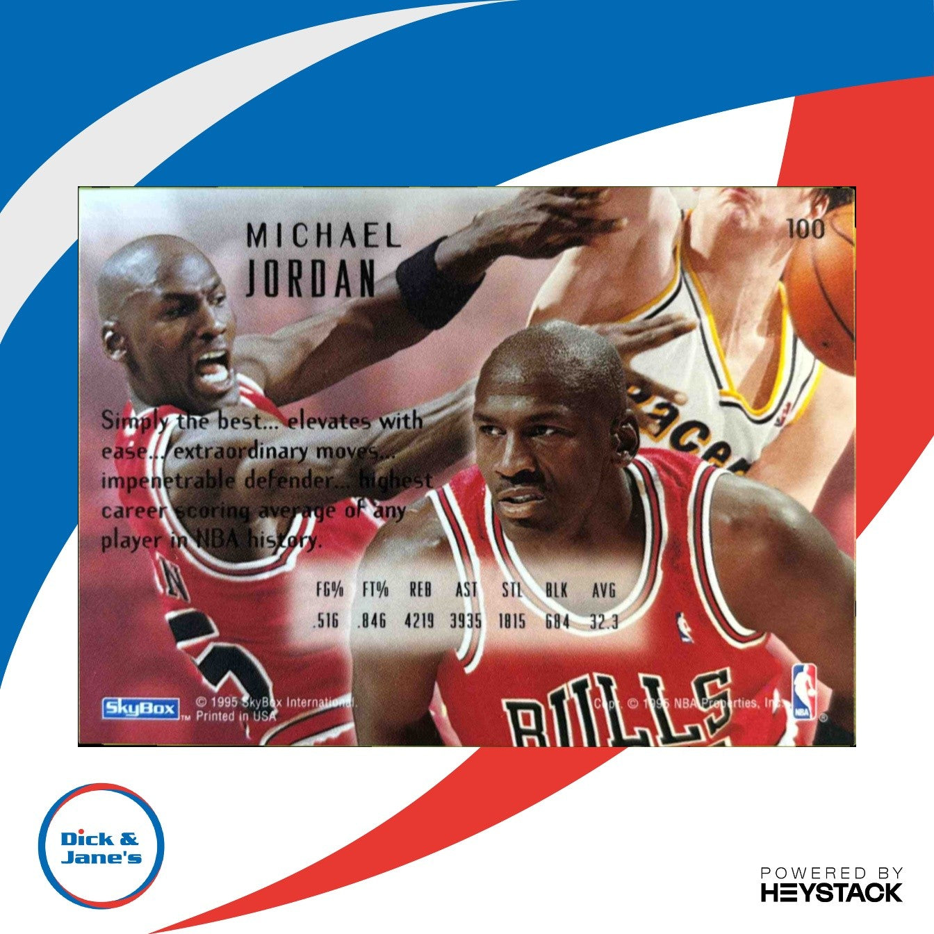 1994-95 Skybox E-Motion Michael Jordan #100 Chicago Bulls