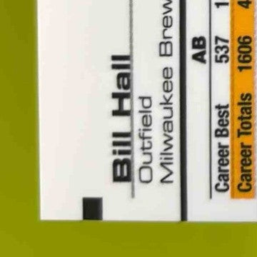 2007 Bowman 's Best Bill Hall #36 Auto Milwaukee Brewers