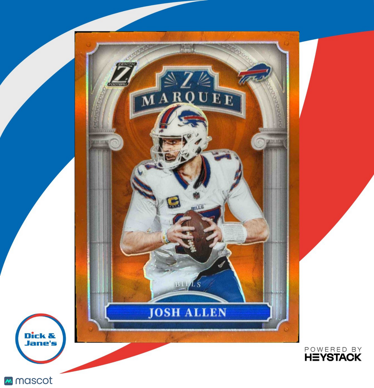 2024 Panini Zenith Josh Allen Z Marquee Orange #16 Buffalo Bills