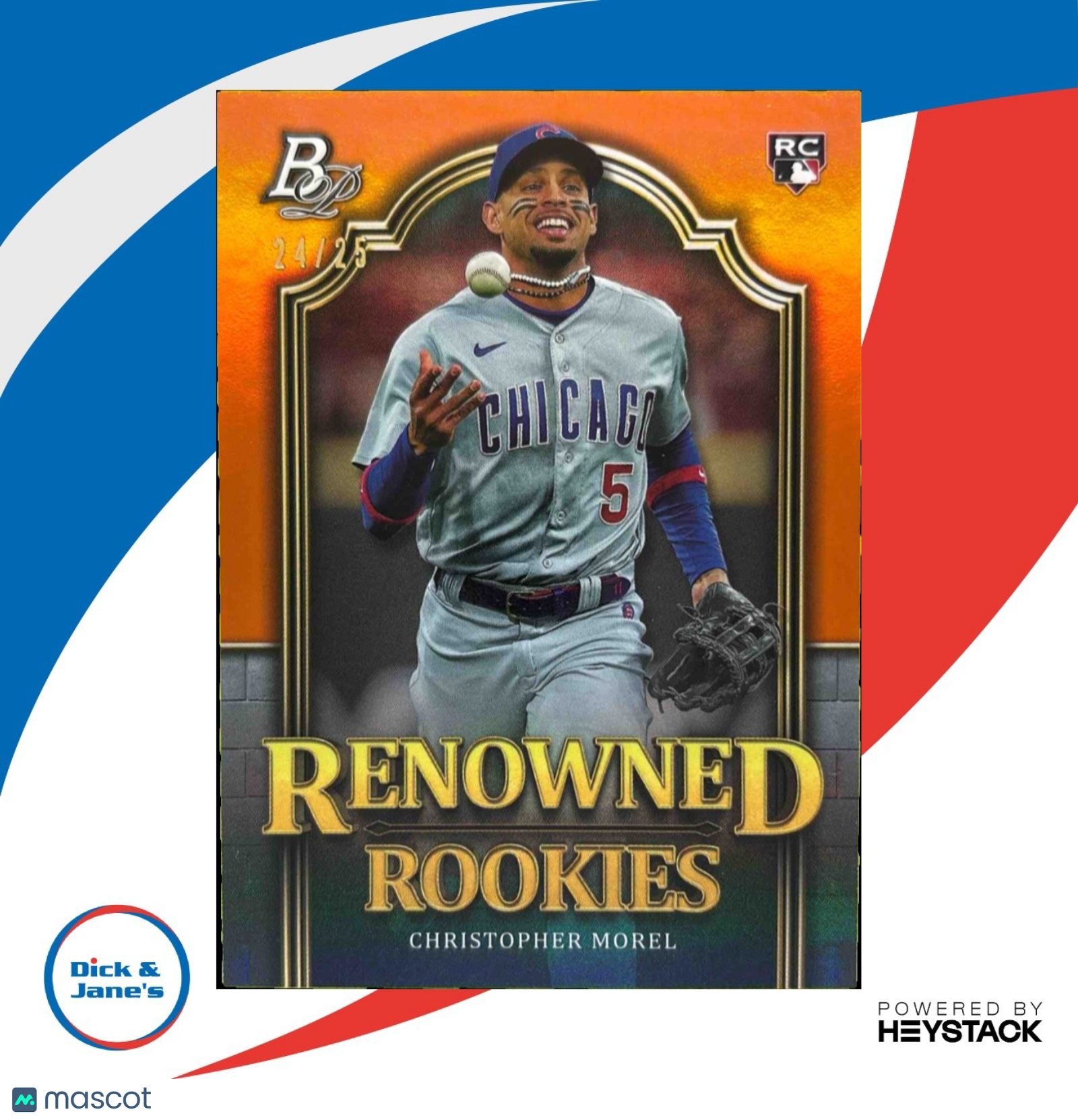 2023 Bowman Platinum Christopher Morel Renowned Rookies Orange 24/25 Chicago RC