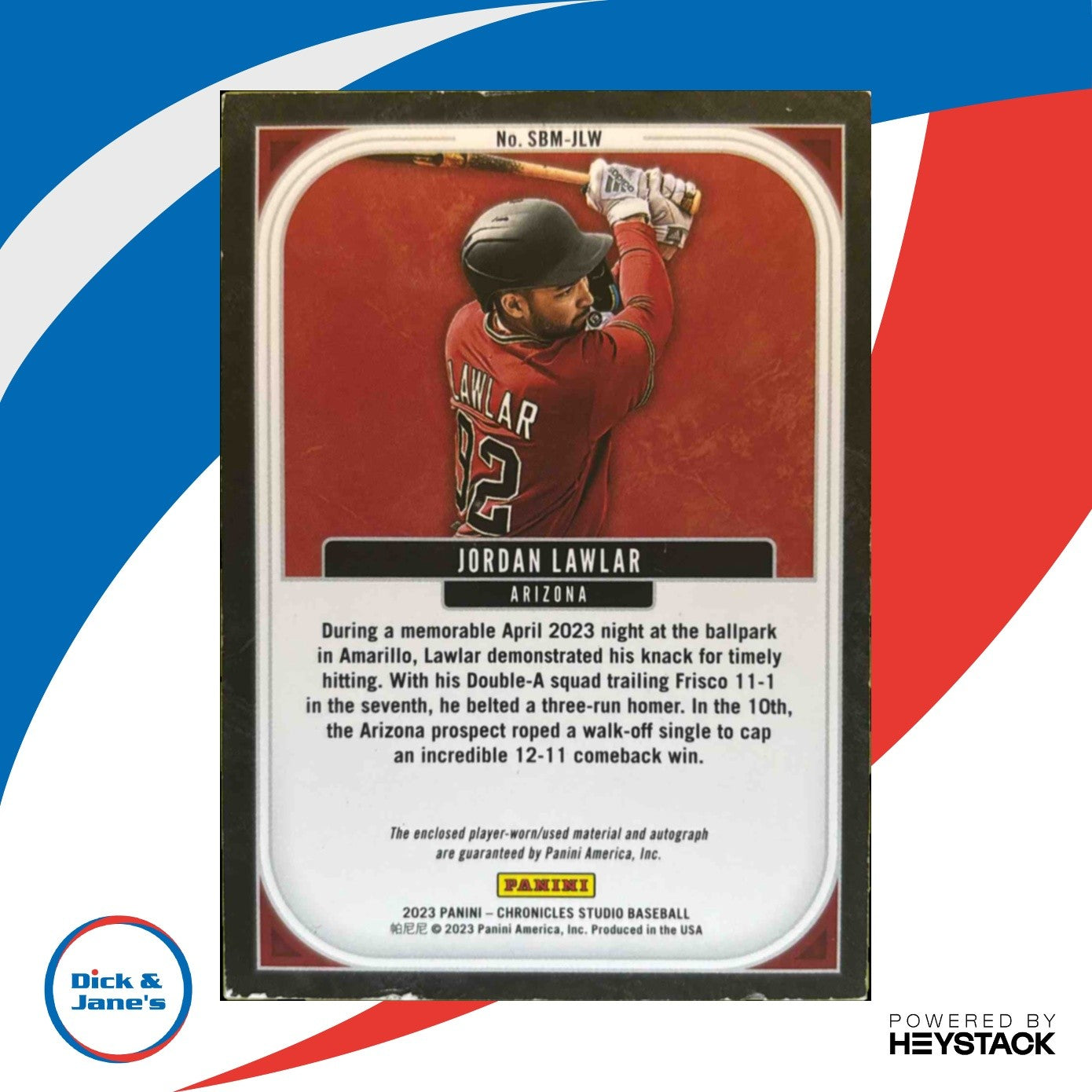 2023 Panini Chronicles Jordan Lawlar Studio Black Materials Signatures Gold /10