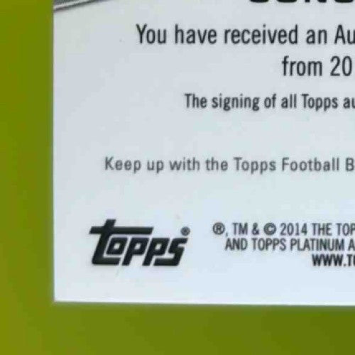 2014 Topps Platinum Odell Beckham Jr. Auto Blue Refractor 28/99 Giants Rookie