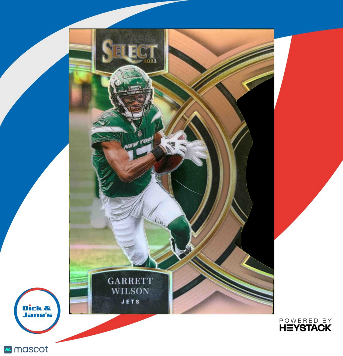 2023 Select Garrett Wilson Copper Prizms Die Cut 185/299 Premier New York Jets