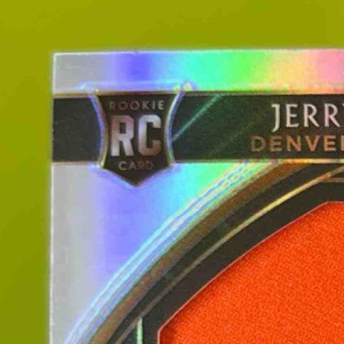 2020 Select Jerry Jeudy Jumbo Rookie Signature Swatches Prizm 11/99 Auto Broncos