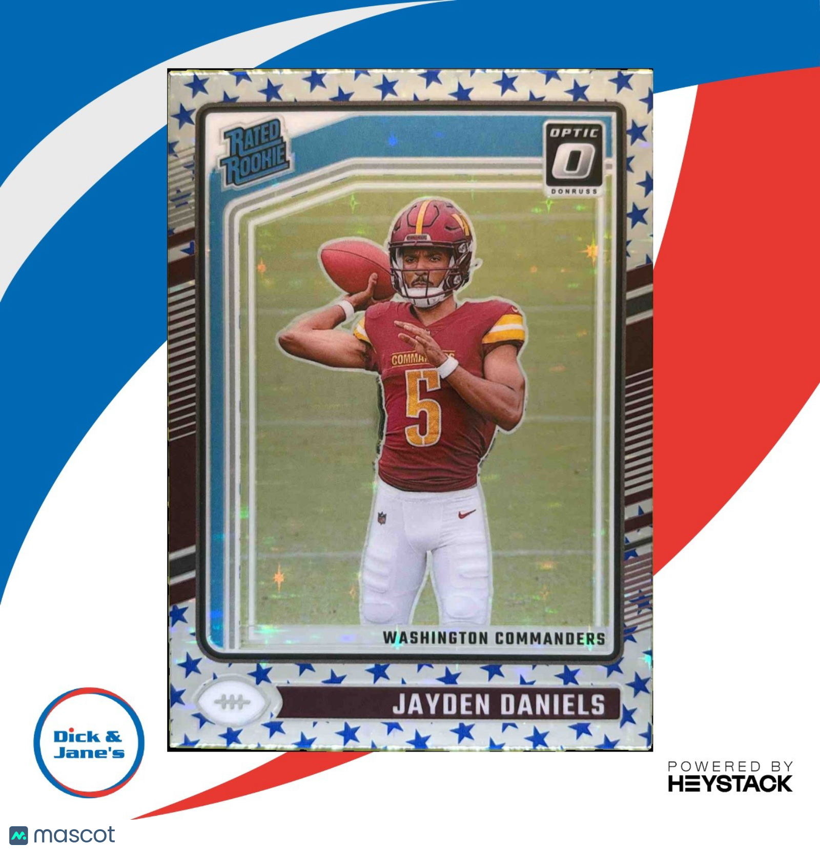 2024 Donruss Optic Jayden Daniels Stars #248 Rated Rookie Washington Commanders