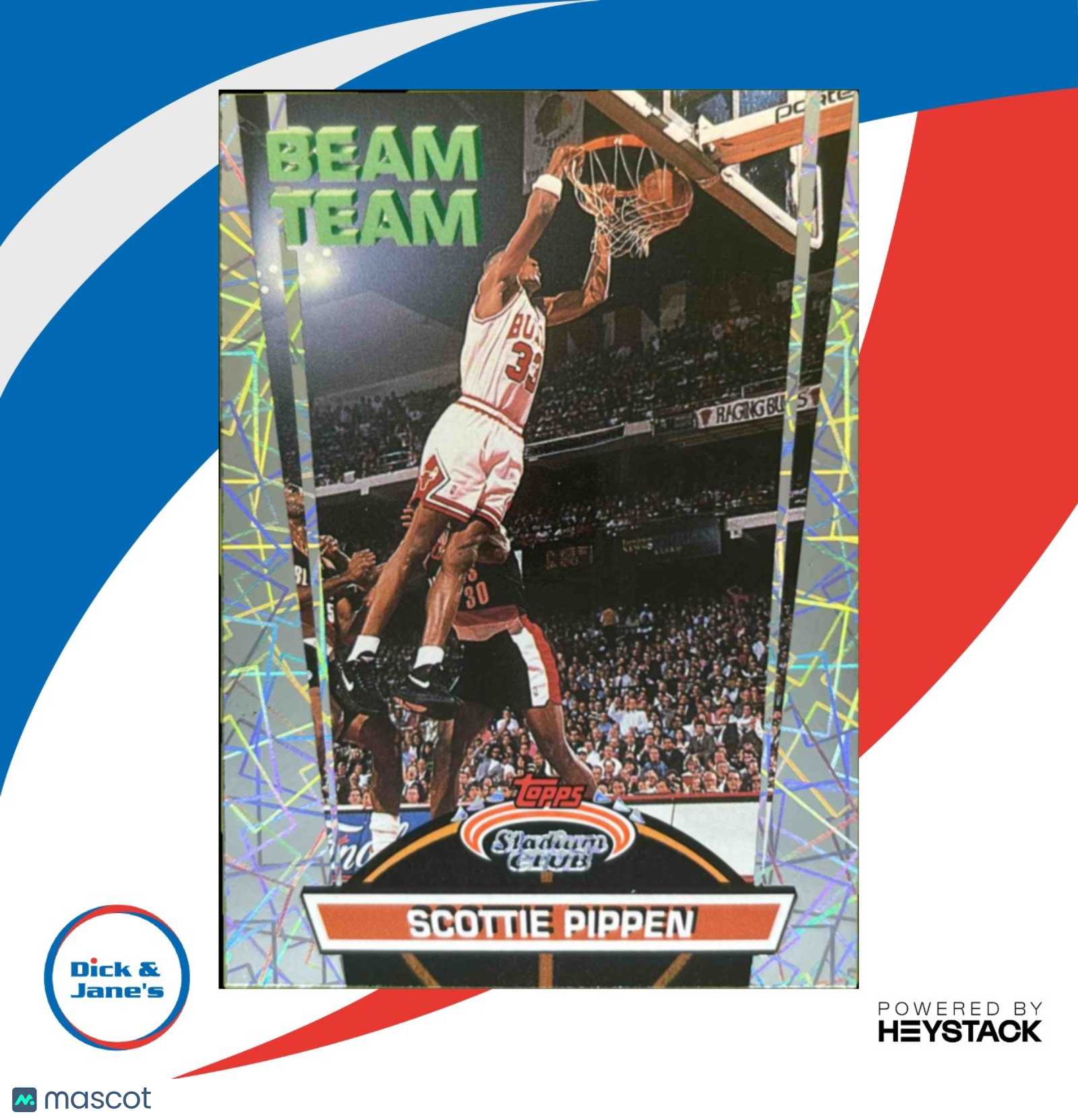 1992-93 Topps 93 Stadium Club Scottie Pippen Beam Team #5 Chicago Bulls